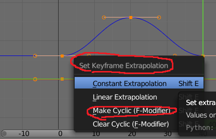 Blender Set Keyframe Extrapolation